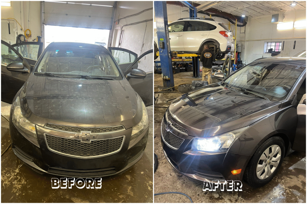 2 before and after image calgary car detailing